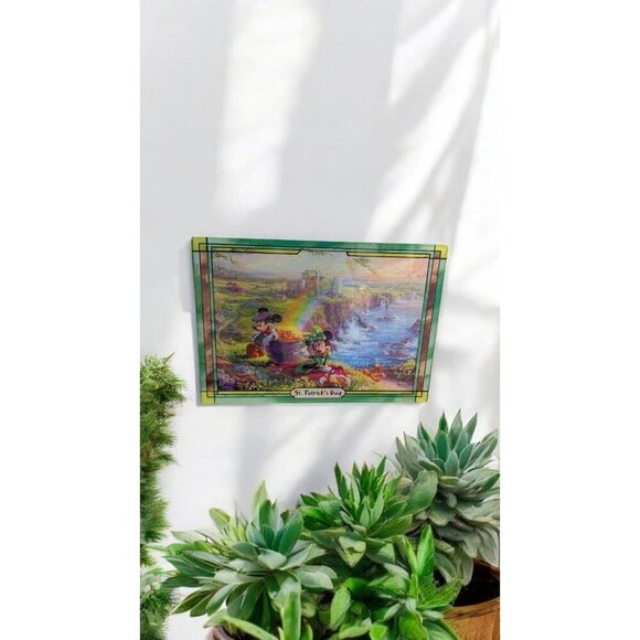 Disney Perpetual Calendar Collection With Thomas Kinkade Art St. Patrick's Day - Picture 2 of 3